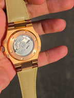 Leather Chocolate Nautilus watch Mod