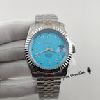 Tiffany Blue Arabic Dial Day Date Mod