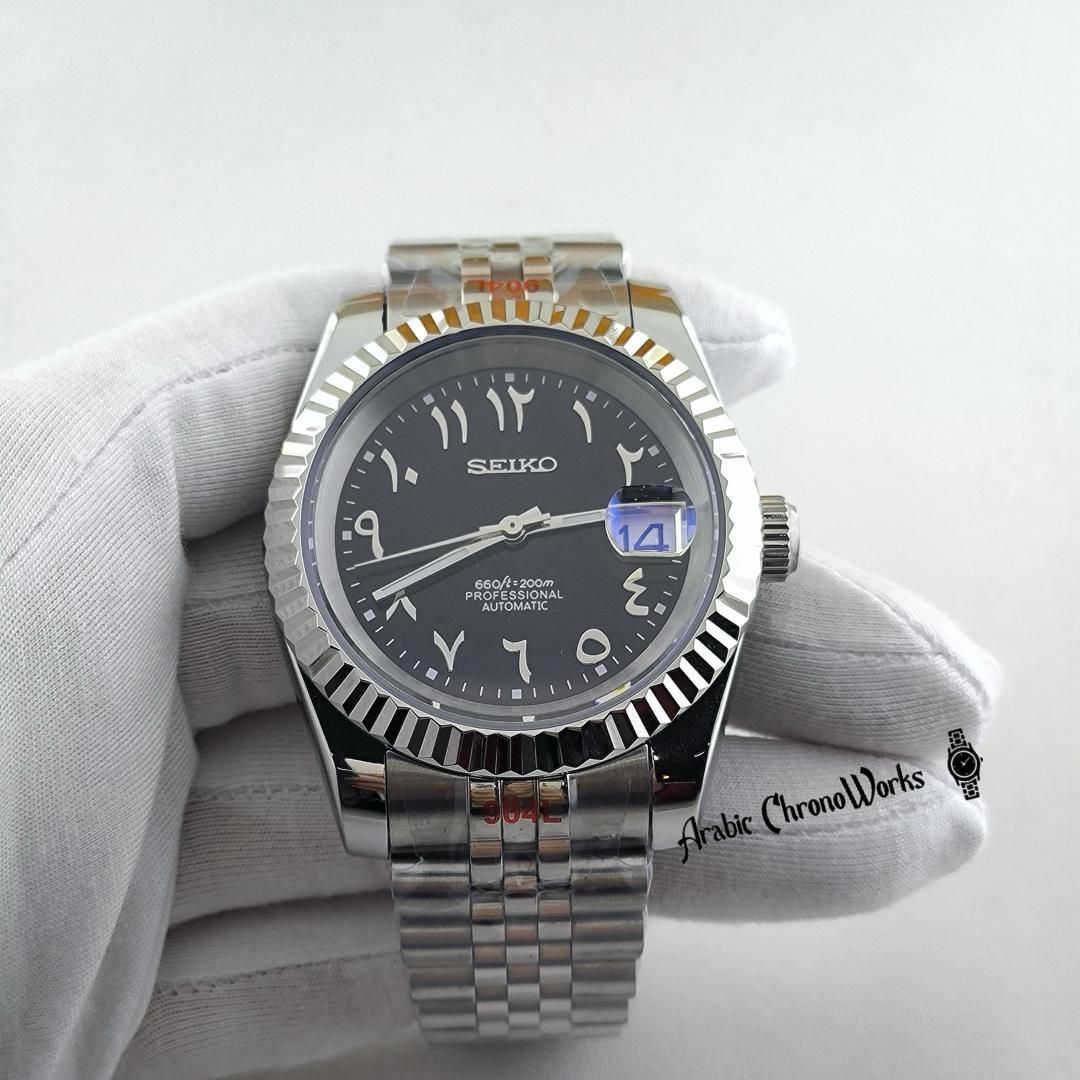 Black Arabic Dial Day Date Mod