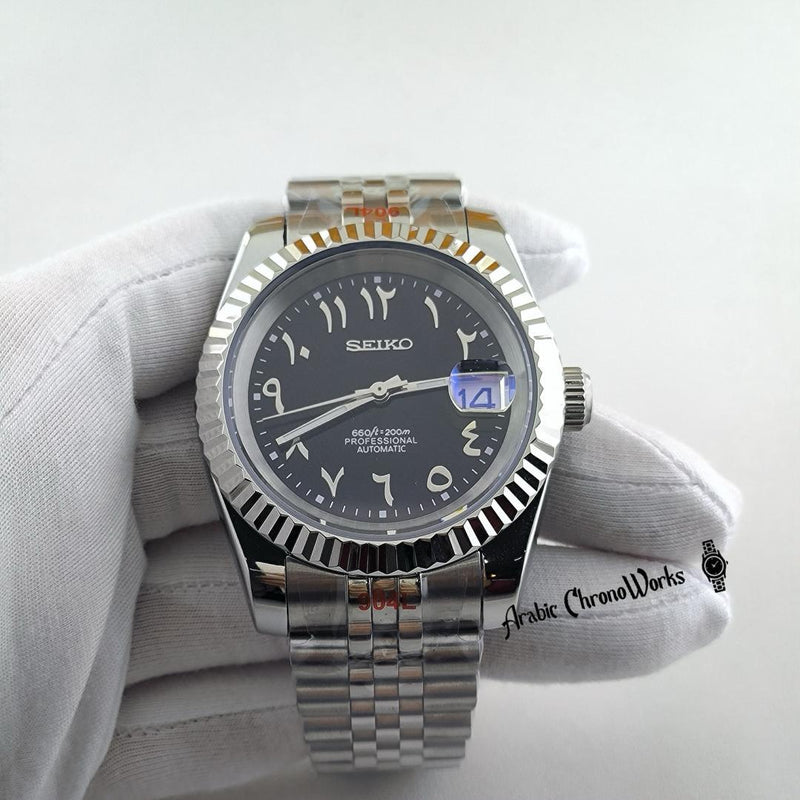 Black Arabic Dial Day Date Mod