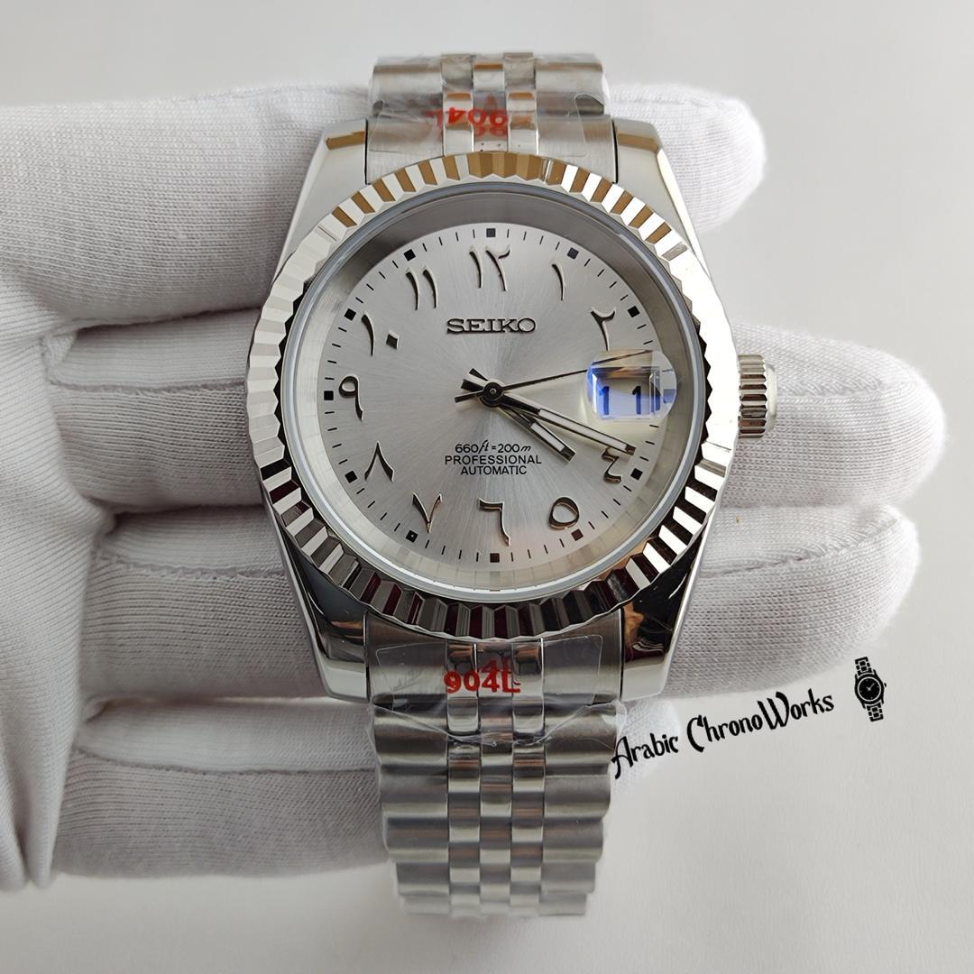 Silver Arabic Dial Datejust Mod