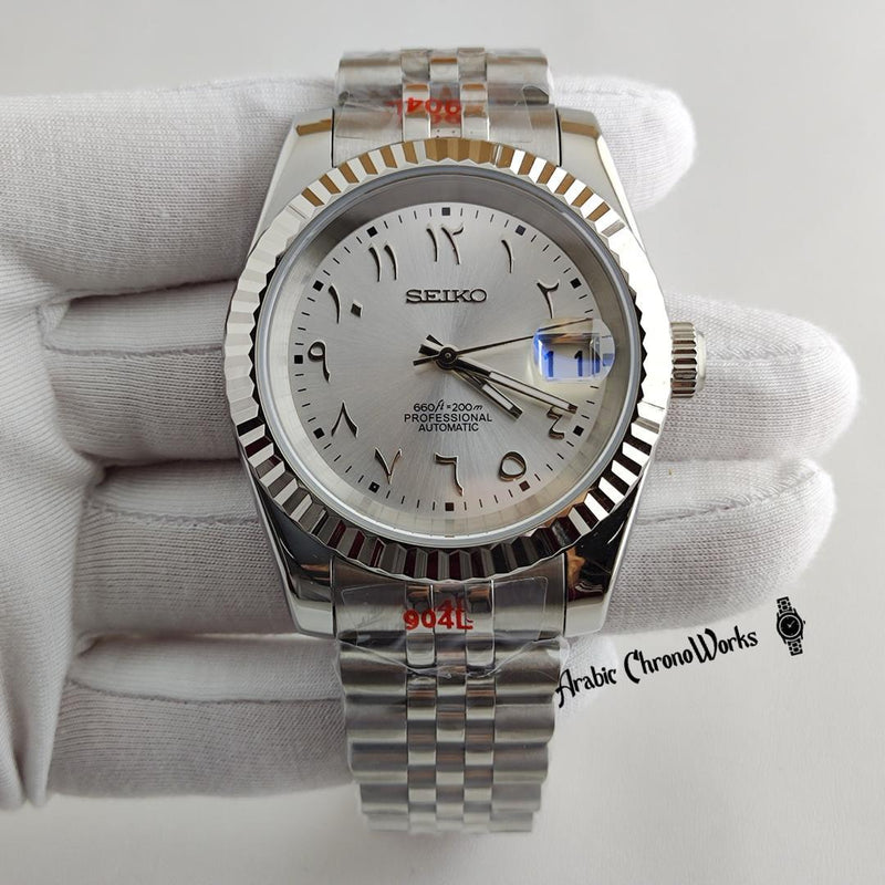 Silver Arabic Dial Datejust Mod