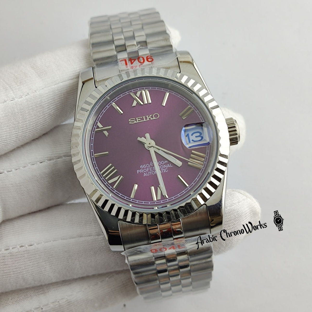 Purple Roman Dial Datejust Mod