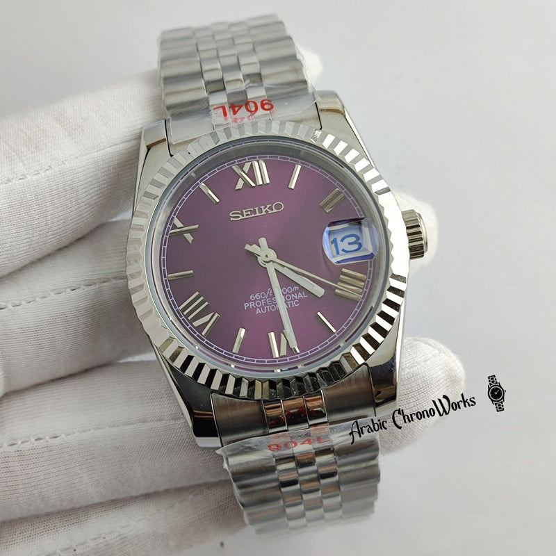 Purple Roman Dial Datejust Mod