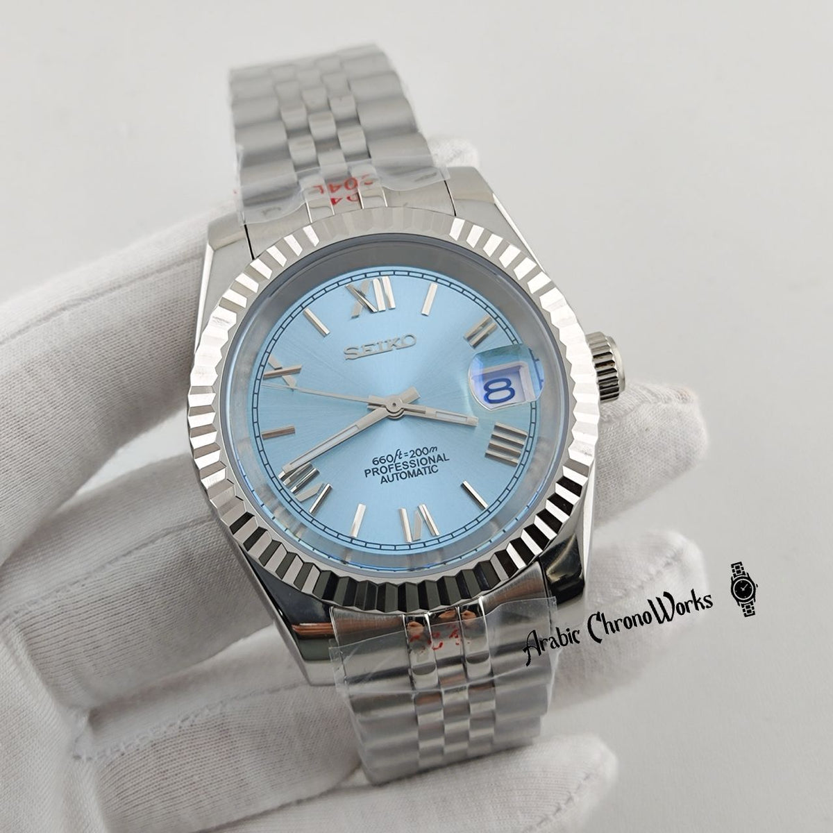 Baby Blue Roman Dial Datejust Mod