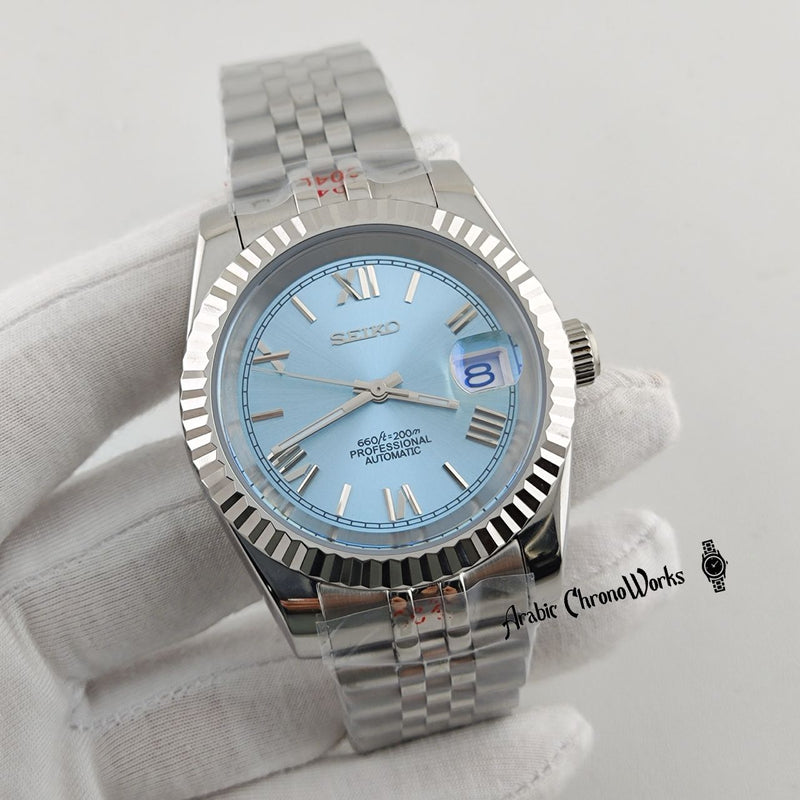Baby Blue Roman Dial Datejust Mod