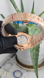 Rose Gold Chocolate Nautilus watch Mod